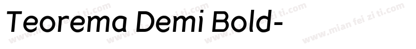 Teorema Demi Bold字体转换